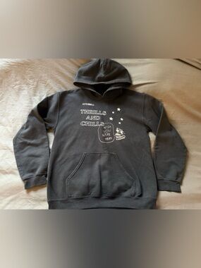 Travis Scott Black 'Thrills and Chills' Graphic Hoodie
